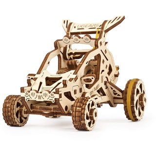 UGEARS Mini Buggy - 3D-Puzzle für Erwachsene - Mechanisches Modellbausatz für kleine Kraftfahrzeuge - Modellbausätze - Einfache Selbstmontage - Wunderschönes Geschenk für Jungen und Mädchen