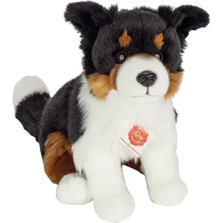 Teddy Hermann® Kuscheltier Tri-Color Border Collie sitzend 30 cm, zum Teil aus recyceltem Material beige|schwarz|weiß