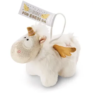 NICI Glücksbringer Einhorn Engel Angelia gold flauschig "" Schutz-Hörnchen" - Weiß