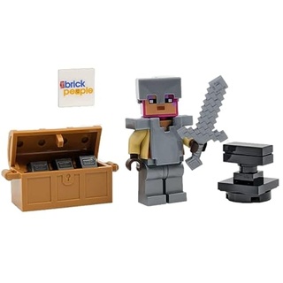 LEGO Minecraft: Ritter Minifigur mit Truhe und Amboss