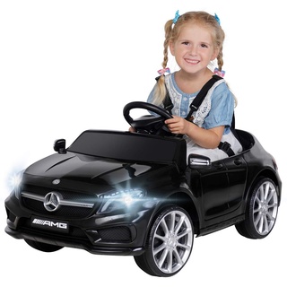 Actionbikes Motors Kinder Elektroauto Mercedes Benz Amg GLA45 - Lizenziert - Rc 2,4 Ghz Fernbedienung - Softstart - SD-Karte - USB - MP3 - Elektro Auto für Kinder ab 3 Jahre (GLA45 Schwarz)