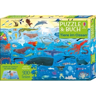 Puzzle & Buch: Tiere im Ozean