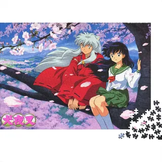 Puzzle 1000 Teile Inuyasha,Cartoon Puzzles Für Erwachsene Jugendliche,unmögliches Puzzle Spielzeug,buntes Fliesenspiel,Geschicklichkeitsspiel Für Die Ganze Familie Geschenke 1000pcs (75x50cm)