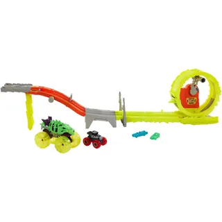 Hot Wheels Autorennbahn Monster Trucks Power Smashers Race & Chase Challenge bunt