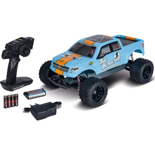 Carson 500404144 - 1:10 The Blaster FE 2.4G 100% RTR, Ferngesteuertes Auto/ Fahrzeug, RC-Fahrzeug, inkl. Batterien und Fernsteuerung, Blau