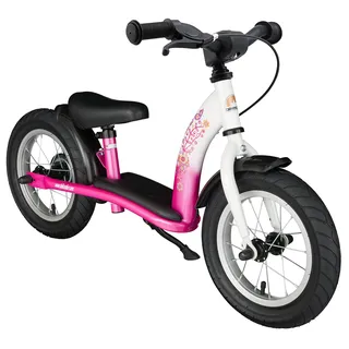 BIKESTAR Kinder Laufrad Lauflernrad Kinderrad für Mädchen ab 3-4 Jahre | 12 Zoll Classic Kinderlaufrad | Pink & Weiß | Risikofrei Testen