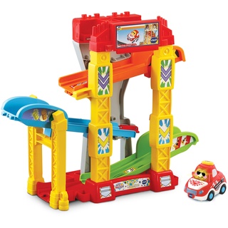 VTech TUT TUT Baby Flitzer - 4-in-1-Rampe – Autorampe Spielset mit 4 Aufbaumöglichkeiten und Rennauto – Für Kinder von 1-5 Jahren