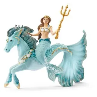 schleich Spielfigur BAYALA 70594, ab 5 Jahre, Meerjungfrau-Eyela auf Unterwasserpferd, 15,5 x 18 cm, 3 Teile