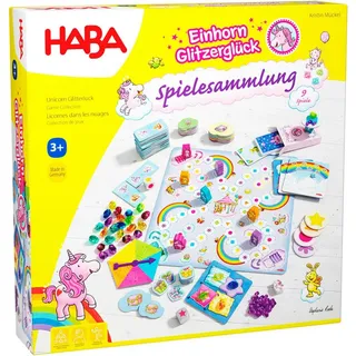 Haba Spiel, Spielesammlung Einhorn Glitzerglück, Made in Germany bunt