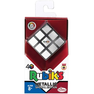 ThinkFun - 76430 - Rubiks Cube Metallic - Der Klassiker, der original Rubik's Zauberwürfel mit Metallic-Effekt. Das Sammlerobjekt für jeden Rubiks-Fan ab 8 Jahren.