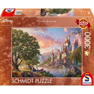 Schmidt Spiele 57372 Thomas Kinkade, Disney, Belles Magical World, 3000 Teile Puzzle