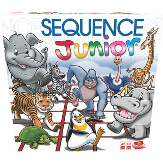 Sequence Junior, Brettspiel ab 3 Jahren, Gesellschaftsspiel und Kinderspiel für 2 bis 4 Spieler