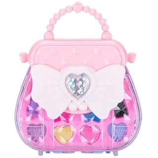 Houhence Spielzeug-Frisierkoffer Kinder-Geldbörse und Make-up-Spielzeug mit Princess Pretend Make-up rosa
