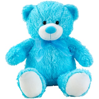 Teddybär Blau mit Schleife 50 cm Kuscheltier Teddy