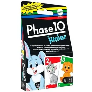 MATTEL GXX06 MATTEL Games Phase 10 Junior, Kartenspiel, Kinderspiel, Familienspiel