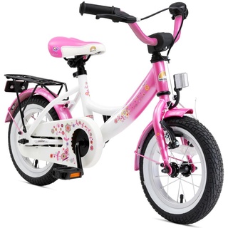 BIKESTAR Kinder Fahrrad ab 3 Jahre, 12 Zoll Classic Kinderrad, Pink & Weiß