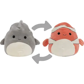 Squishmallows - Flip-A-Mallows 12 cm (5") - 2 in 1 Ricky der Clownfisch & Gordon der Hai Kuscheltier Plüschtier Wendetier