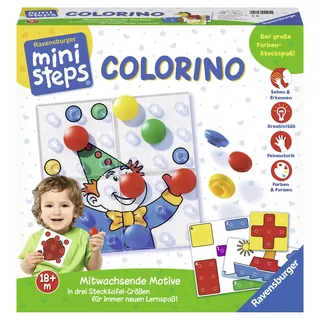 Ravensburger 04503 7 ministeps Colorino, Lernspiel für Kleinkinder ab 18 Monaten - So wird Farben lernen zum Kinderspiel - mit über 30 abwechslungsreichen Motiven