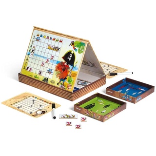 Janod - Pirates Battleship Game - Family Touch-and-Sink Game - For children from the Age of 5, J02835