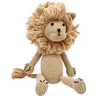 miniHeld Babypuppe Handgestrickter Löwe Lionel gehäkelt Spielzeug 32 cm aus Baumwolle